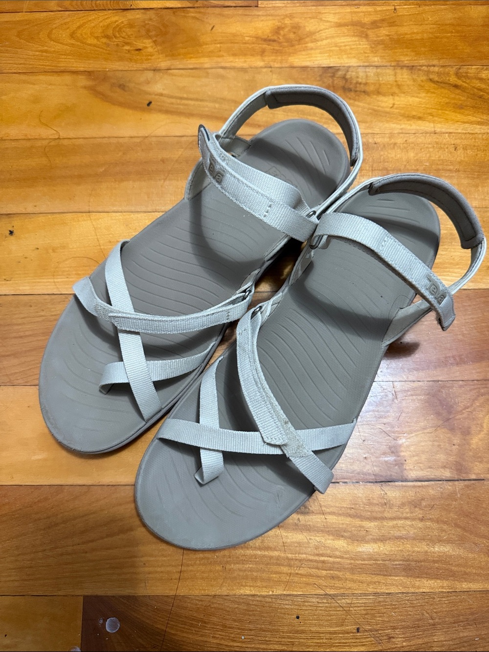 Teva Women's Light Gray Strappy Hiking Sandals